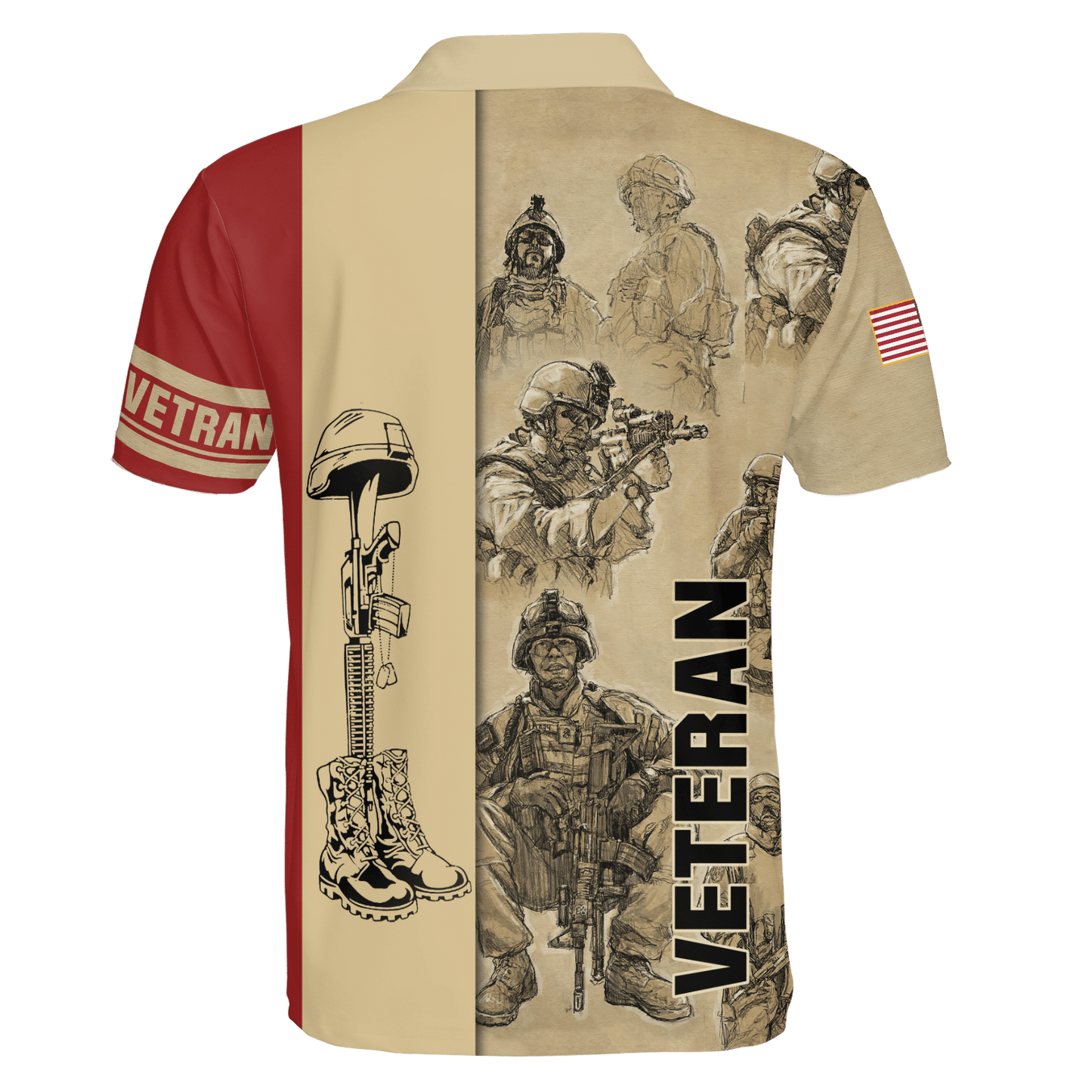 Apparel Veteran Polo Shirt - Short , Gifts for veterans