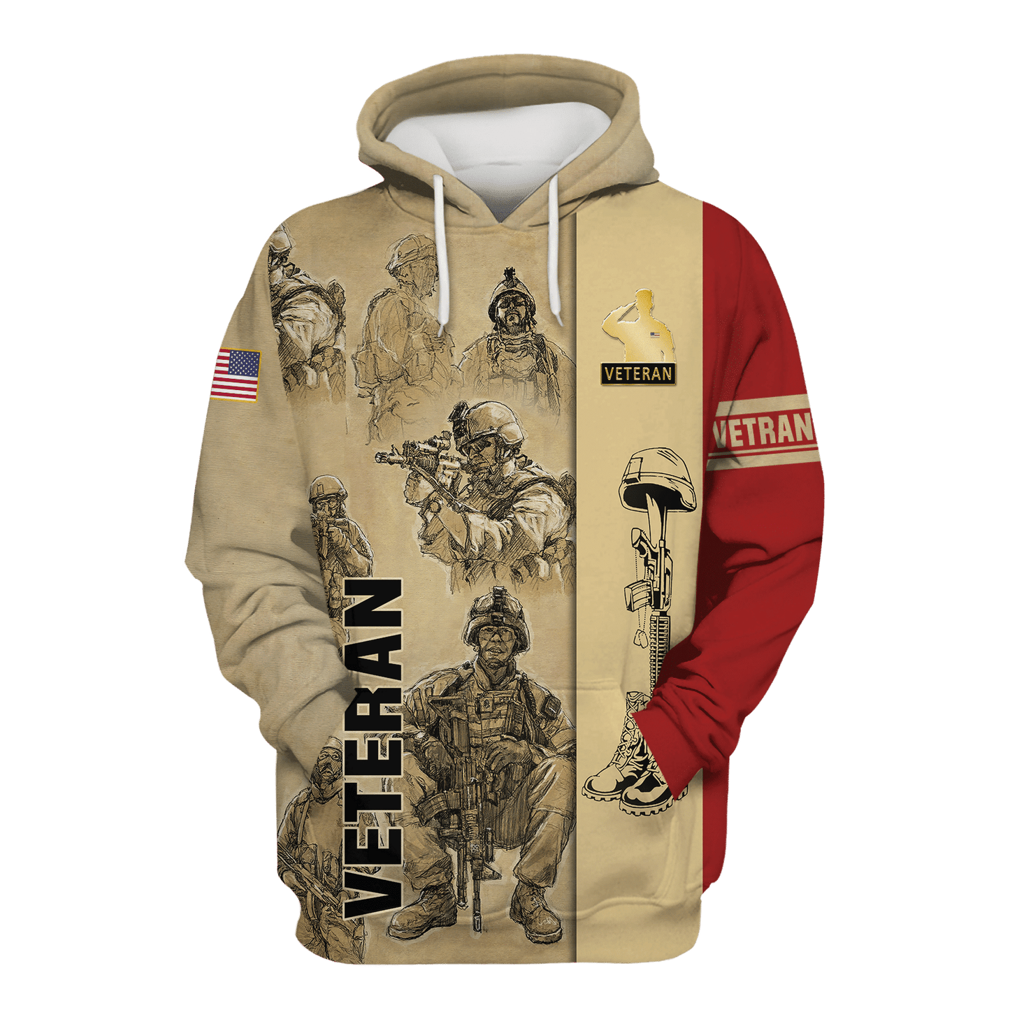 Apparel Veteran Polo Shirt - Short , Gifts for veterans