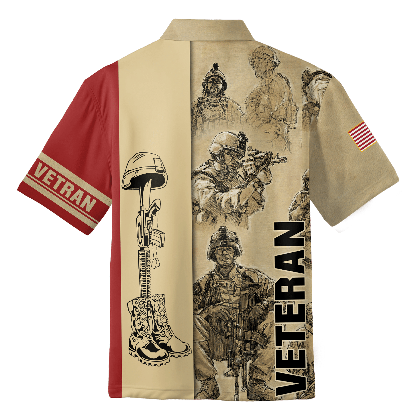 Apparel Veteran Polo Shirt - Short , Gifts for veterans