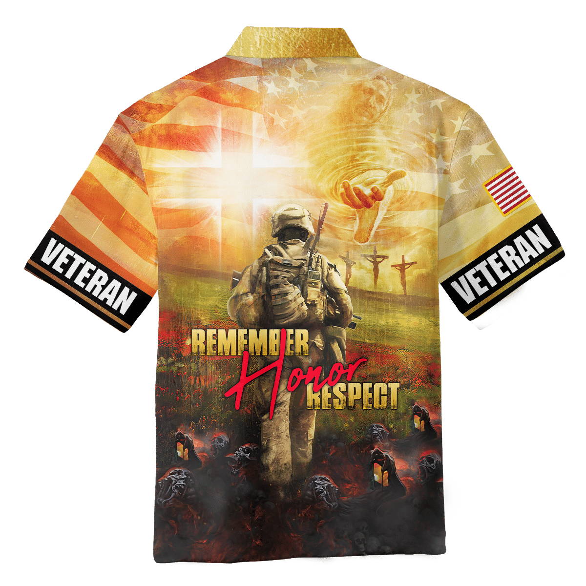 Remember - Honor - Respect - Unisex Polo Shirt - Short , Gifts for veterans, easychoo.com