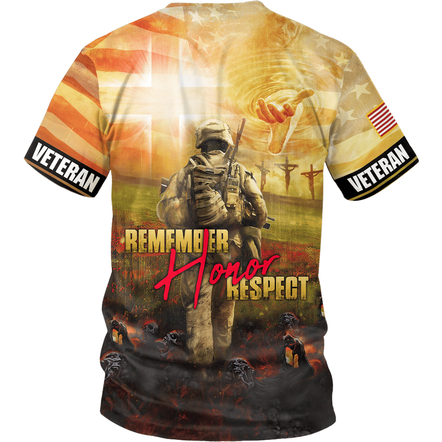 Remember - Honor - Respect - Unisex Polo Shirt - Short , Gifts for veterans, easychoo.com