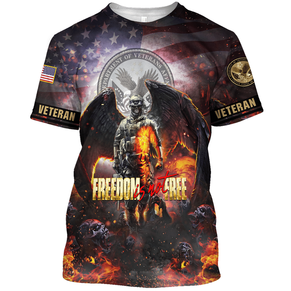Freedom Is Not Free - Unisex Polo Shirt - Short , Gifts for veterans