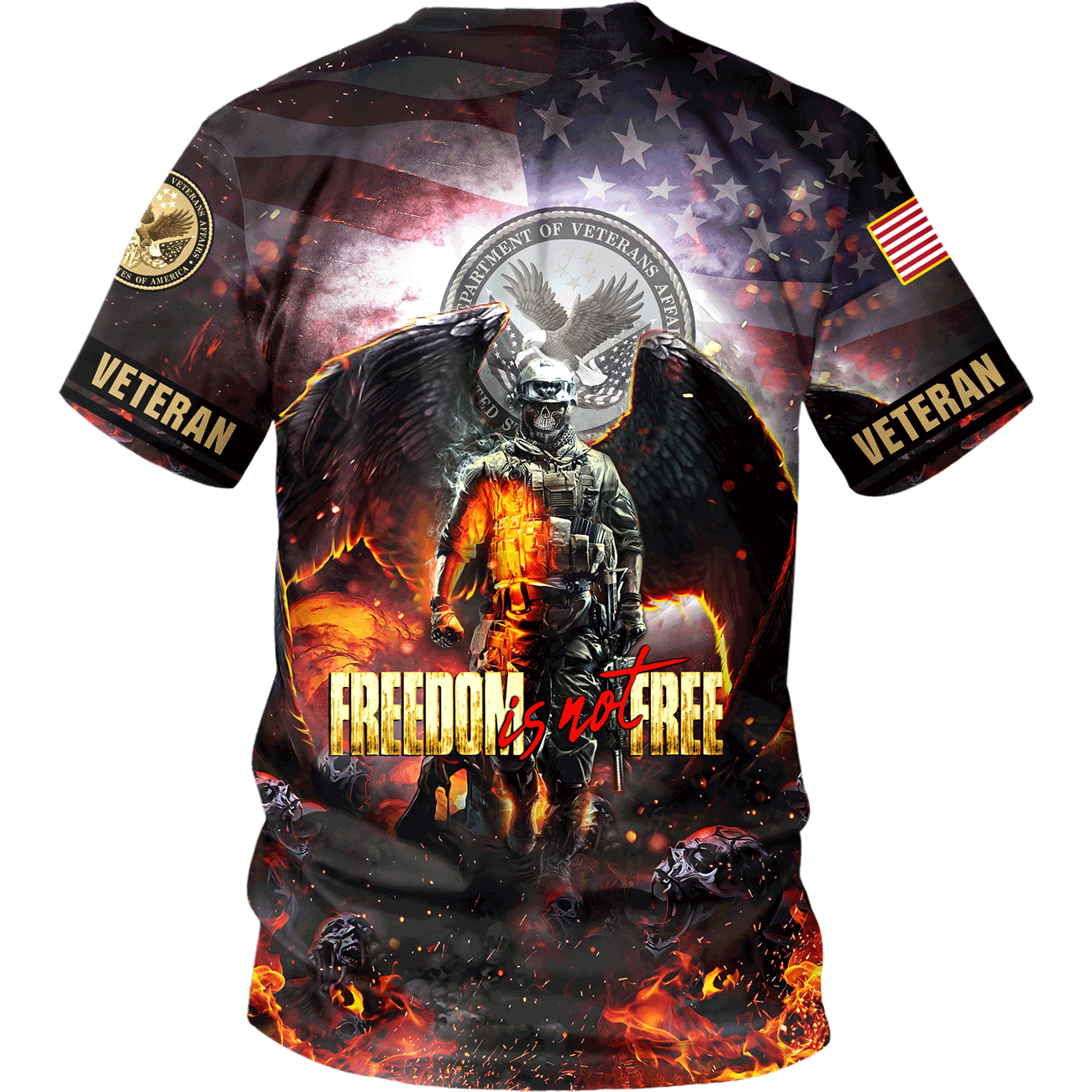 Freedom Is Not Free - Unisex Polo Shirt - Short , Gifts for veterans