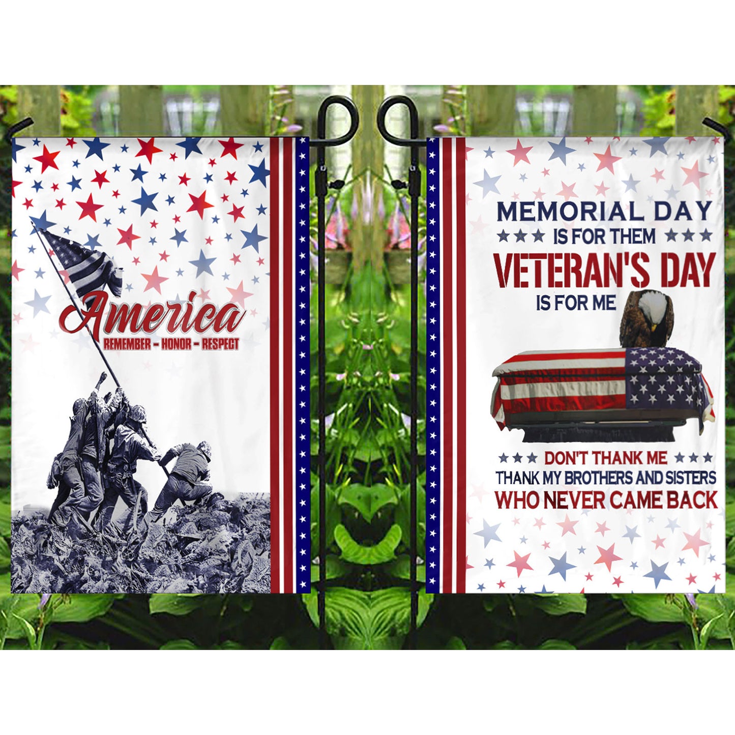 Remember - Honor - Respect - Memorial Day Flag , Gifts for veterans