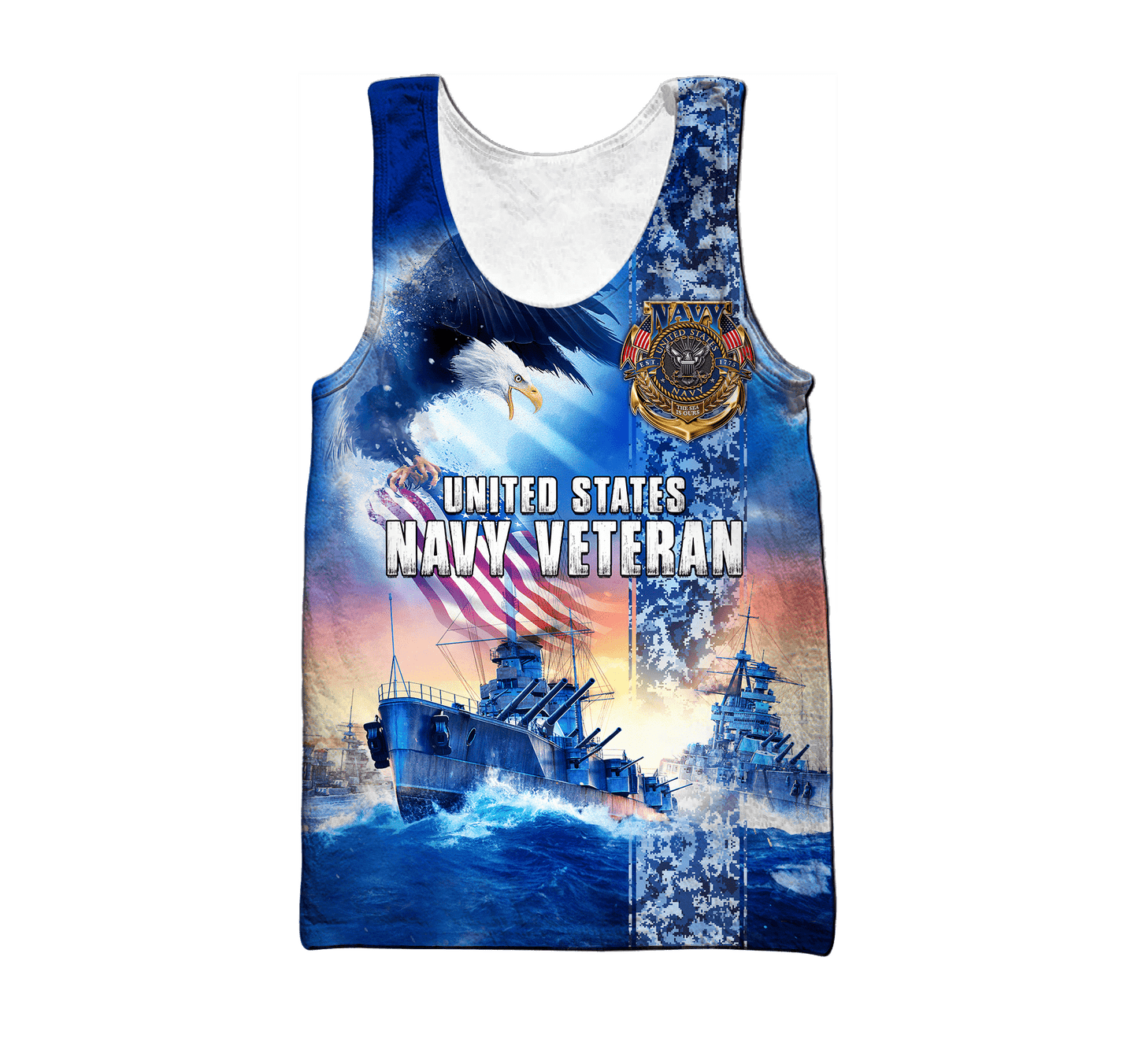 All Over Printed U.S Navy Veteran Unisex Shirts MON26072202- NA , Gifts for veterans