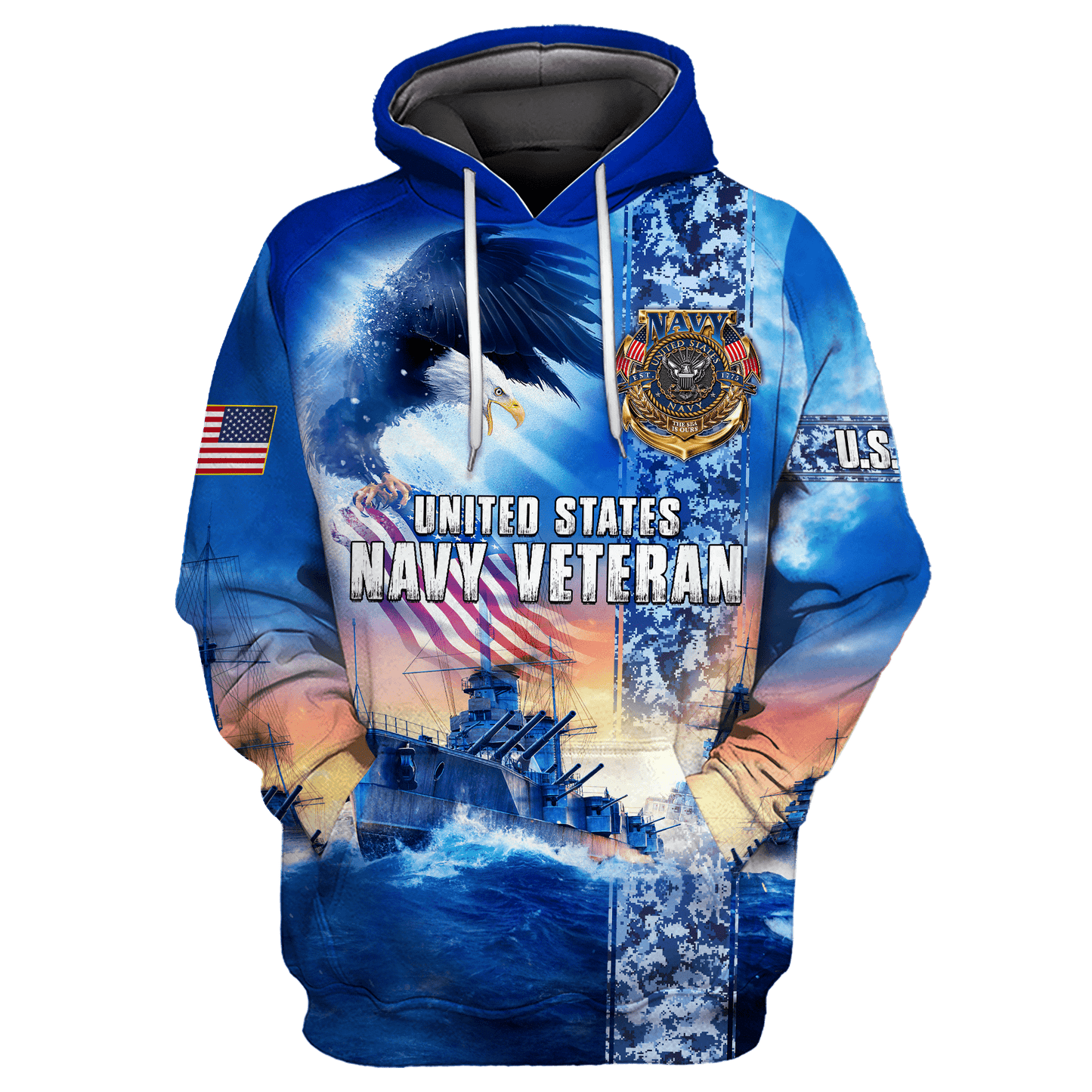 All Over Printed U.S Navy Veteran Unisex Shirts MON26072202- NA , Gifts for veterans