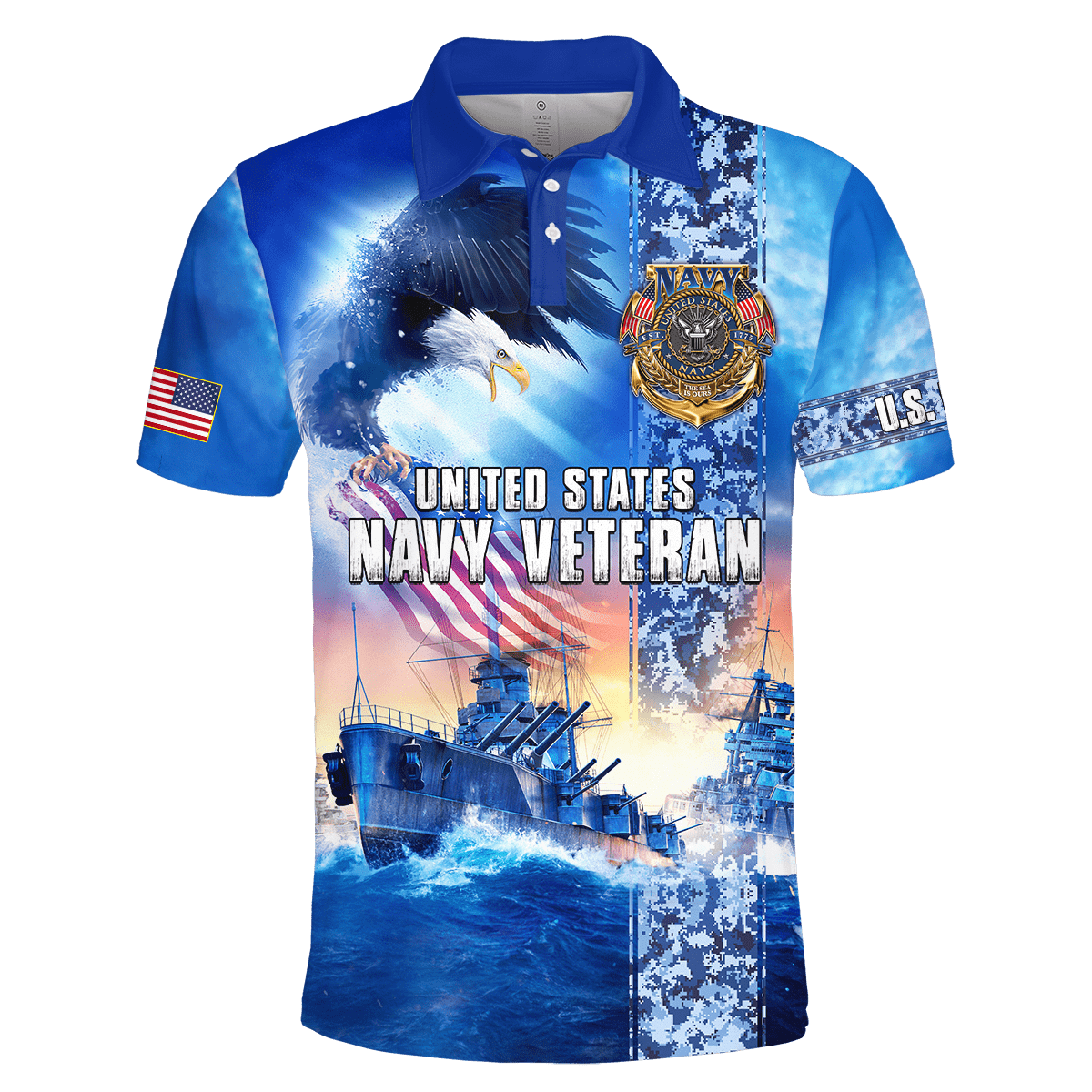All Over Printed U.S Navy Veteran Unisex Shirts MON26072202- NA , Gifts for veterans