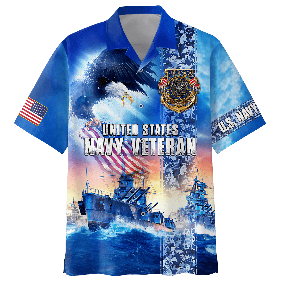 All Over Printed U.S Navy Veteran Unisex Shirts MON26072202- NA , Gifts for veterans