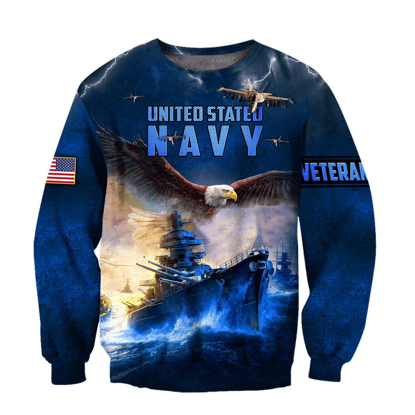 Eagle US Navy Veteran 3D All Over Printed Unisex Shirts MH02082202- NA , Gifts for veterans
