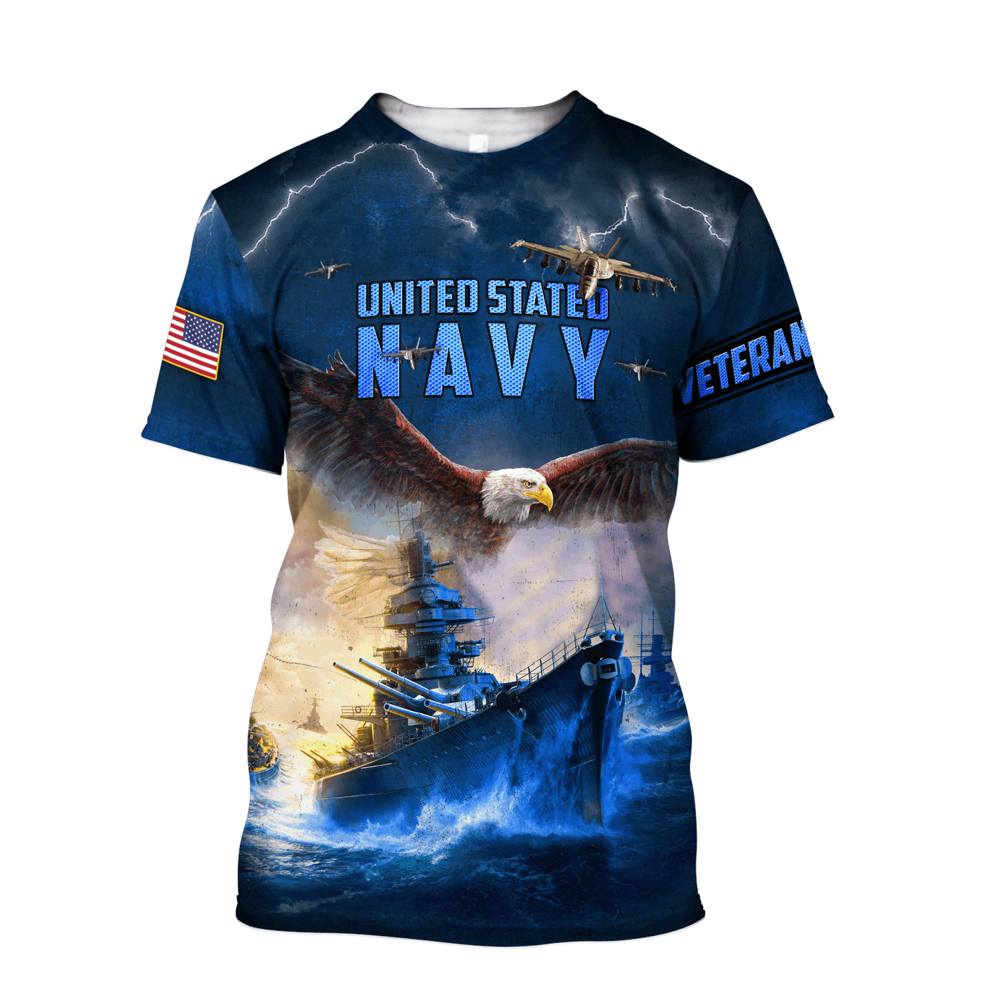 Eagle US Navy Veteran 3D All Over Printed Unisex Shirts MH02082202- NA , Gifts for veterans