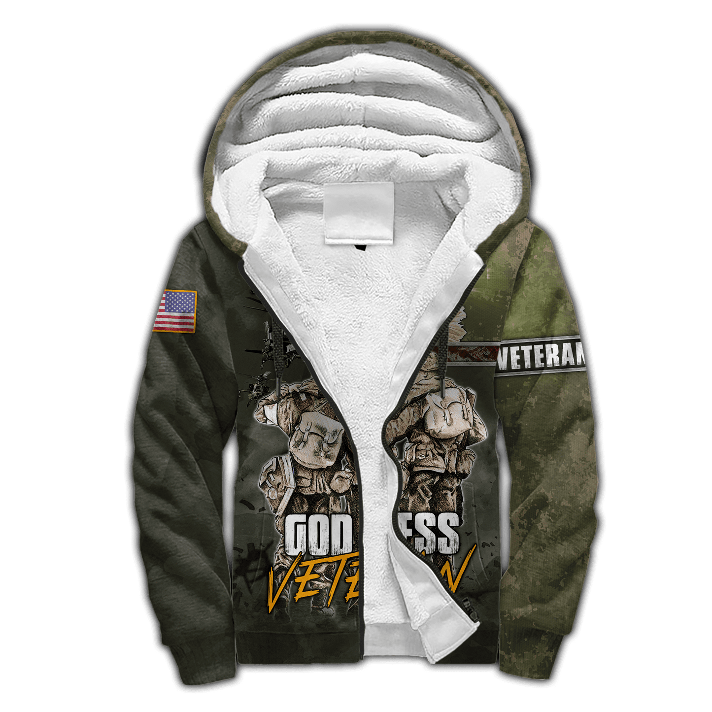 US Veteran - God Bless Veteran Eagle Solider Unisex Shirts MON12082201-VET , Gifts for veterans