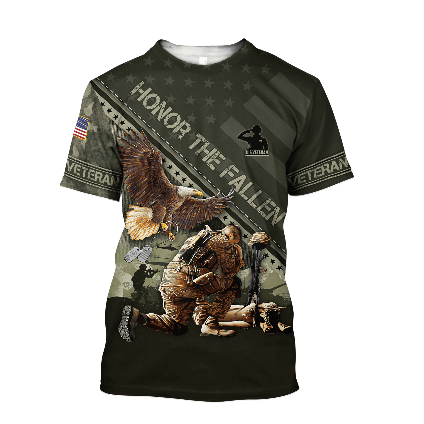US Veteran - Eagle Honor The Fallen 3D All Over Printed Unisex Shirts MH08082202 - VET , Gifts for veterans