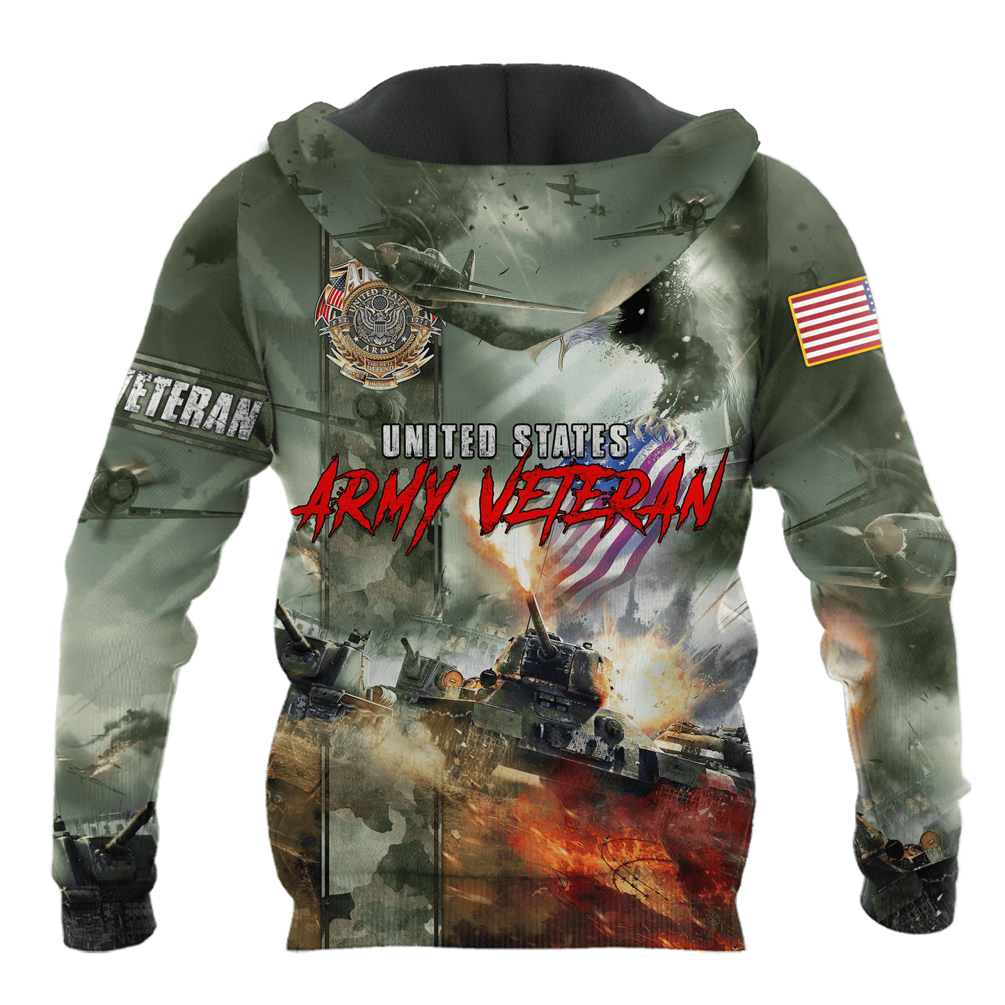 U.S Army Veteran Eagle Unisex Shirts MON08082202-AM , Gifts for veterans