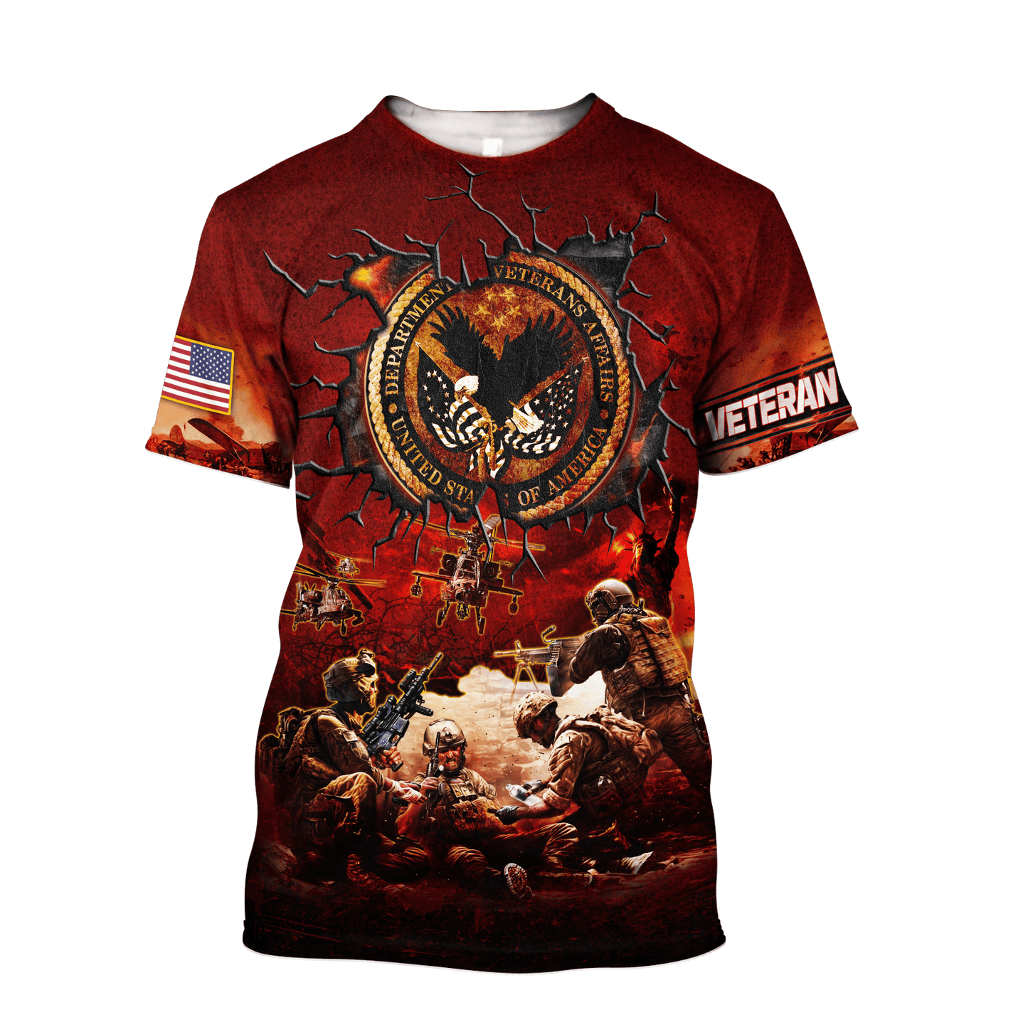 U.S Veterans Unisex Hawaiia Shirts MON09082201-VET , Gifts for veterans