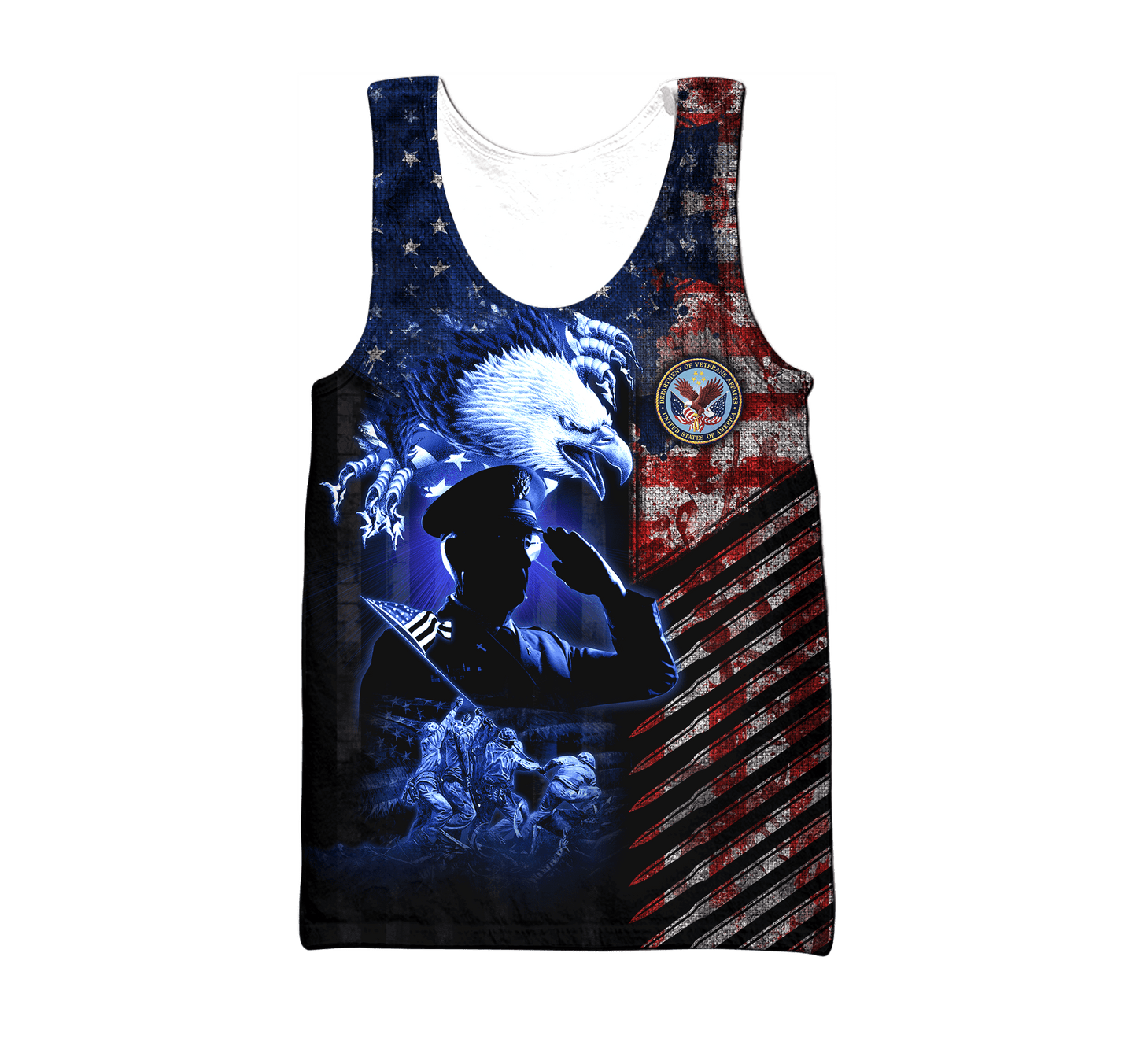 Eagle US Veteran Raising The Flag On Iwo Jima 3D All Over Printed Unisex Shirts MH19082202 - VET , Gifts for veterans, easychoo.com