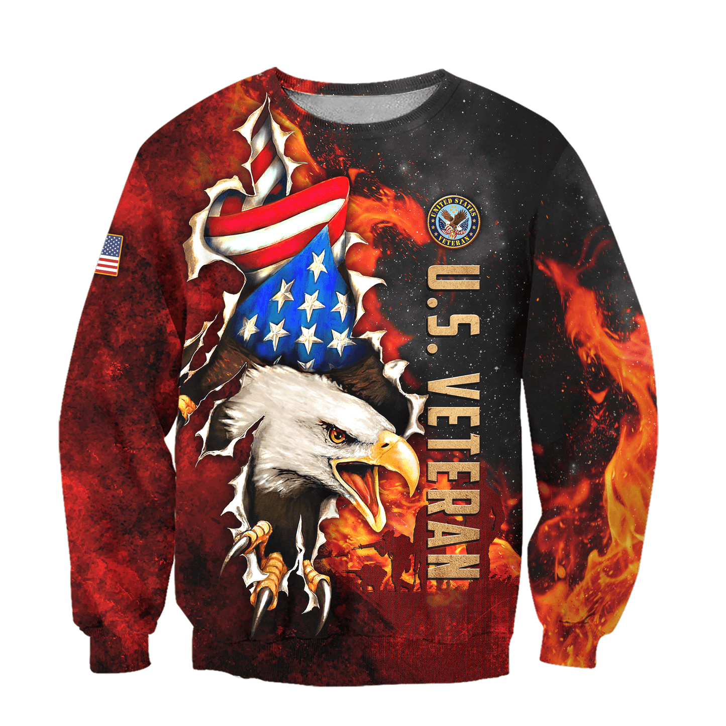 US Veteran - Eagle And The Solider 3D All Over Printed Unisex Shirts MH24082201- VET , Gifts for veterans