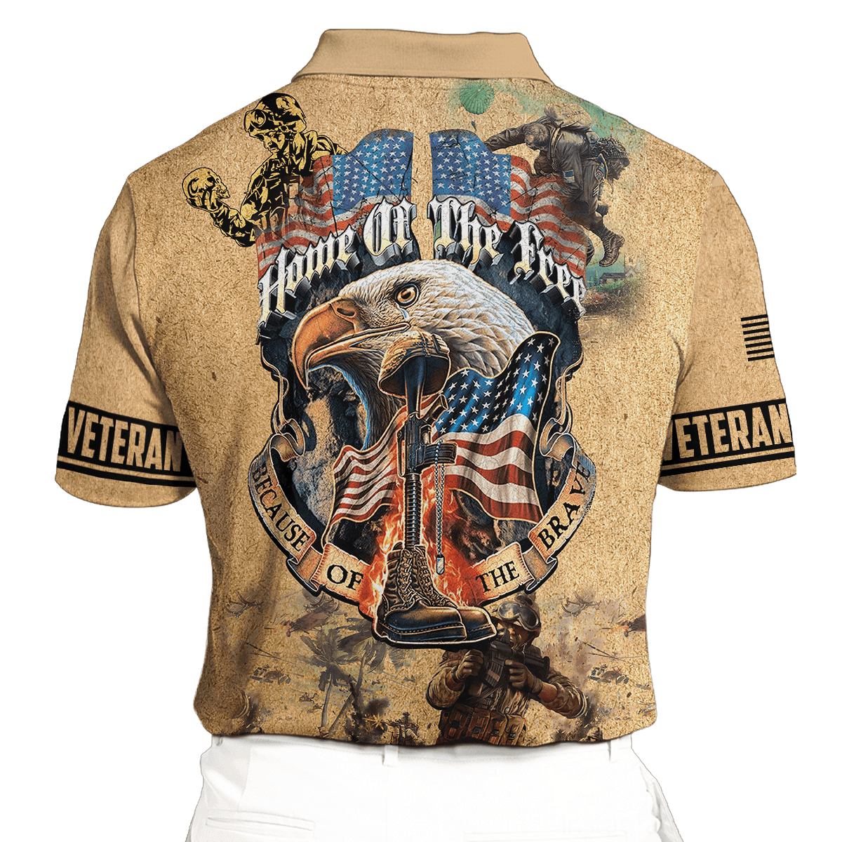 Home Of The Free - Because Of The Brave - Us Veteran - Unisex Zip Hoodie , Gifts for veterans, easychoo.com