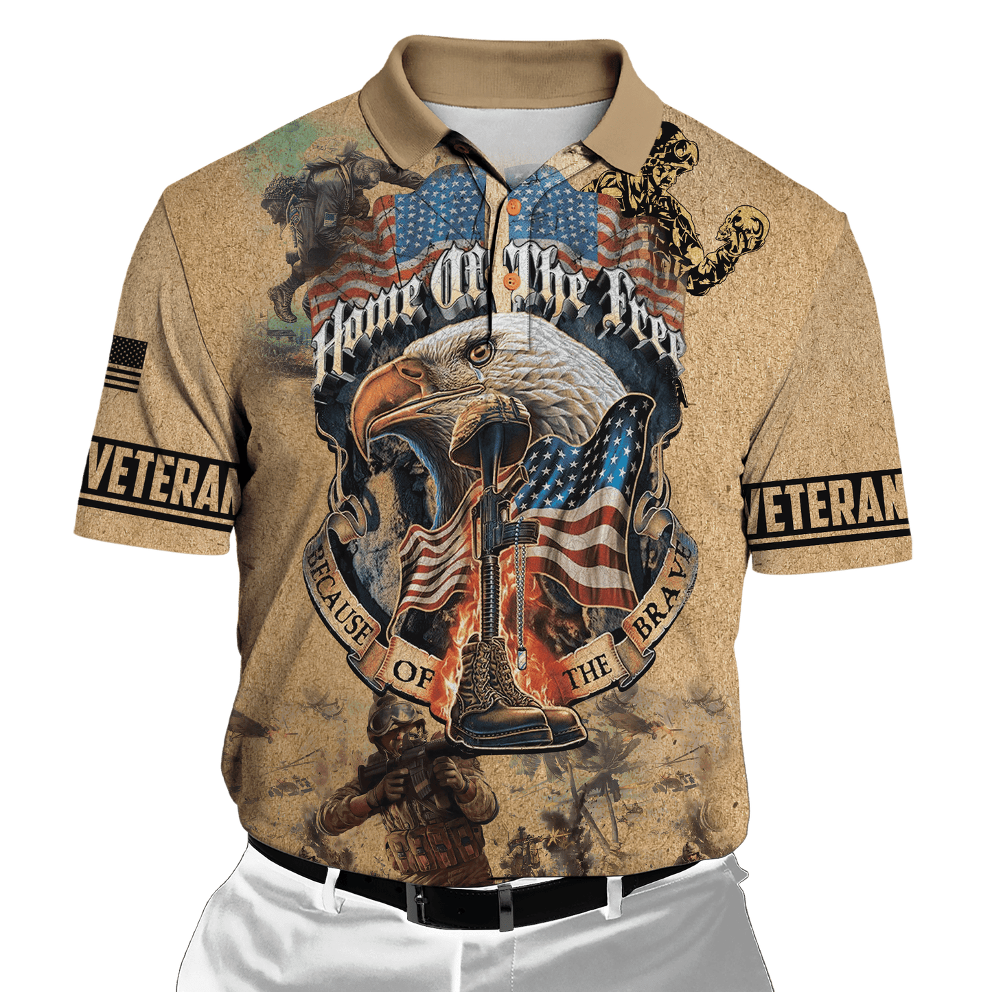 Home Of The Free - Because Of The Brave - Us Veteran - Unisex Zip Hoodie , Gifts for veterans, easychoo.com