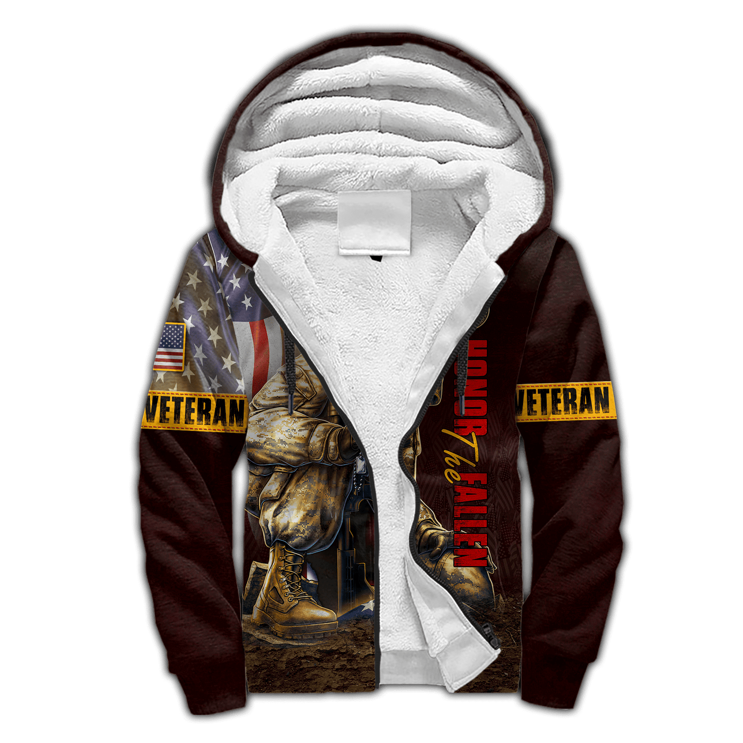 US Veteran - American Flag Honor The Fallen Unisex Shirts MON04102202-VET , Gifts for veterans