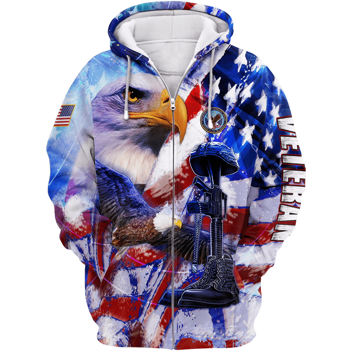 US Veteran - Eagles American Flag Unisex Shirts MON05102202-VET , Gifts for veterans