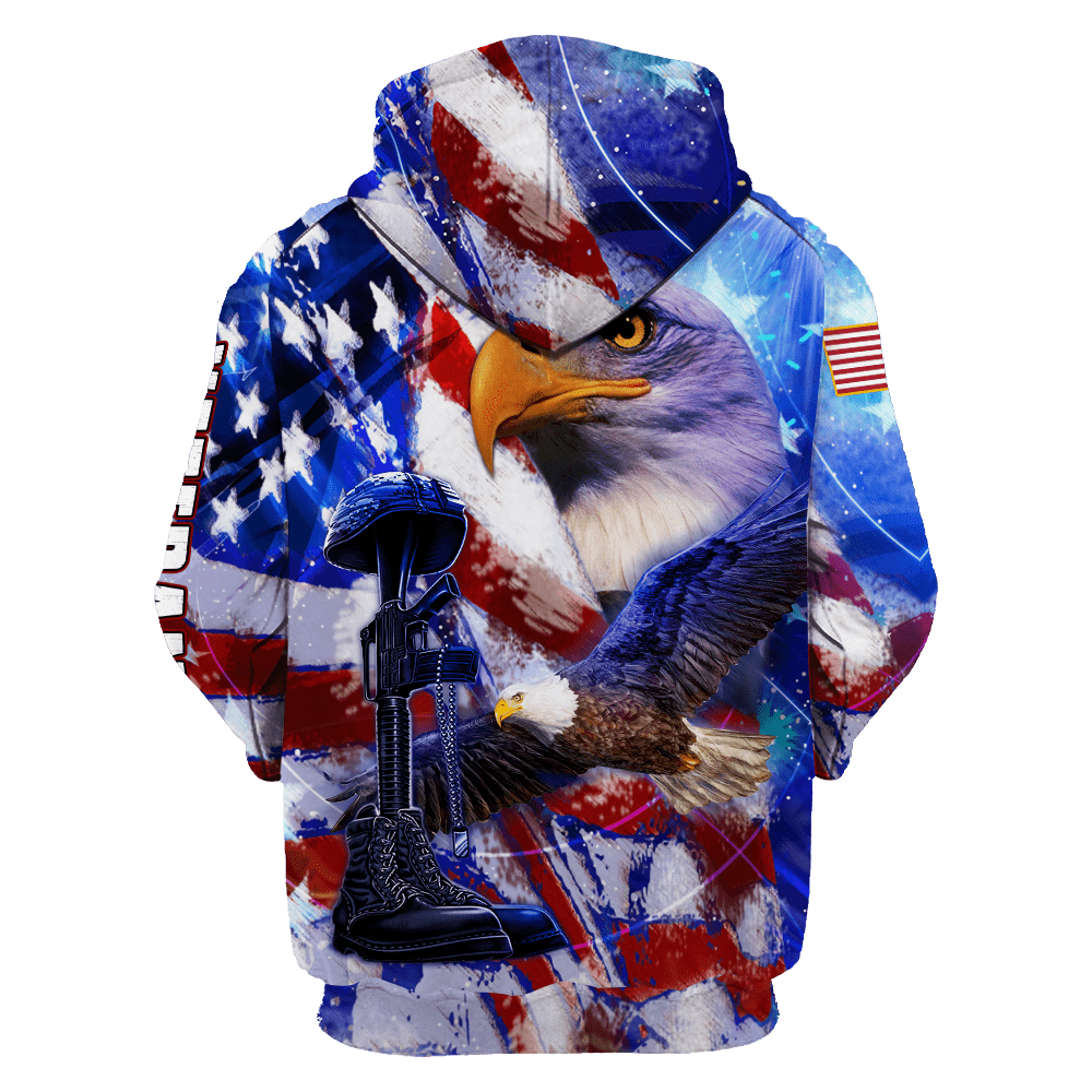 US Veteran - Eagles American Flag Unisex Shirts MON05102202-VET , Gifts for veterans