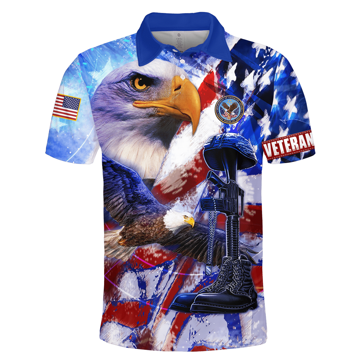 US Veteran - Eagles American Flag Unisex Shirts MON05102202-VET , Gifts for veterans