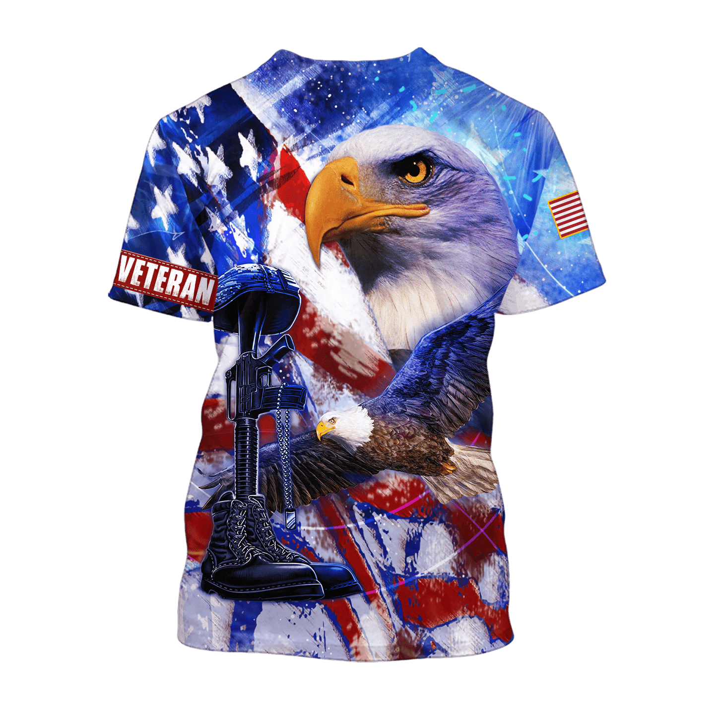 US Veteran - Eagles American Flag Unisex Shirts MON05102202-VET , Gifts for veterans