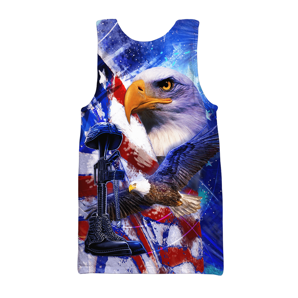 US Veteran - Eagles American Flag Unisex Shirts MON05102202-VET , Gifts for veterans