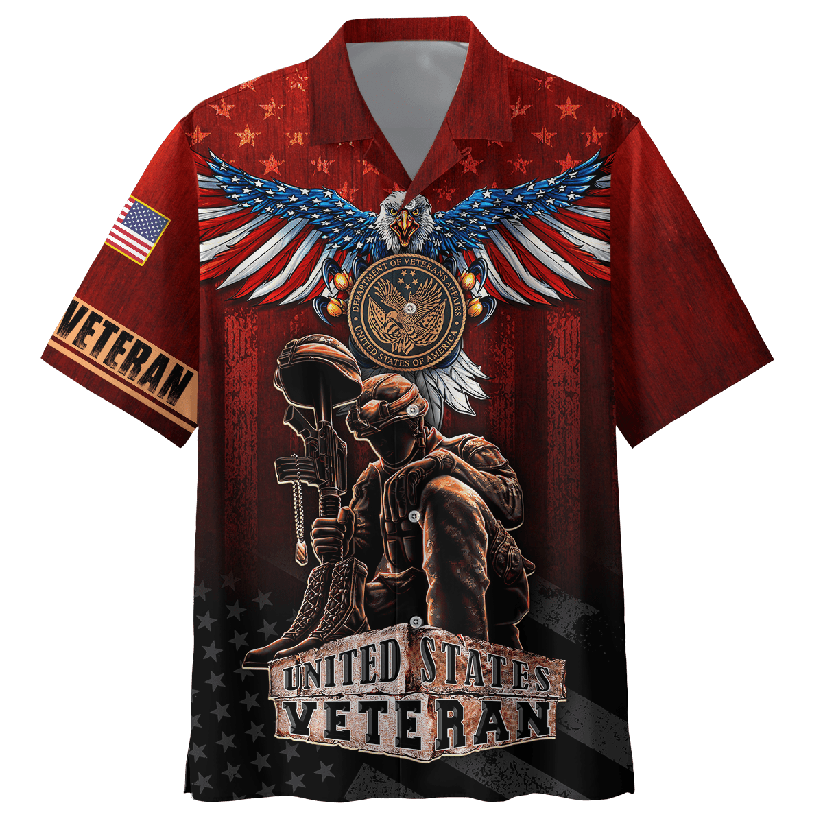 US Veteran - American Red Eagle Unisex Shirts MH04102201 - VET , Gifts for veterans