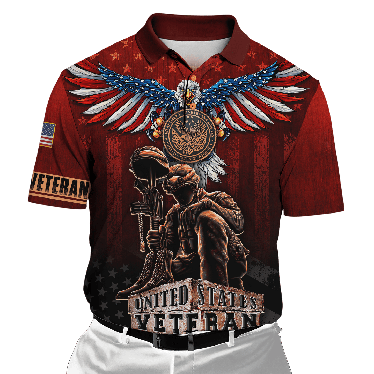 US Veteran - American Red Eagle Unisex Shirts MH04102201 - VET , Gifts for veterans