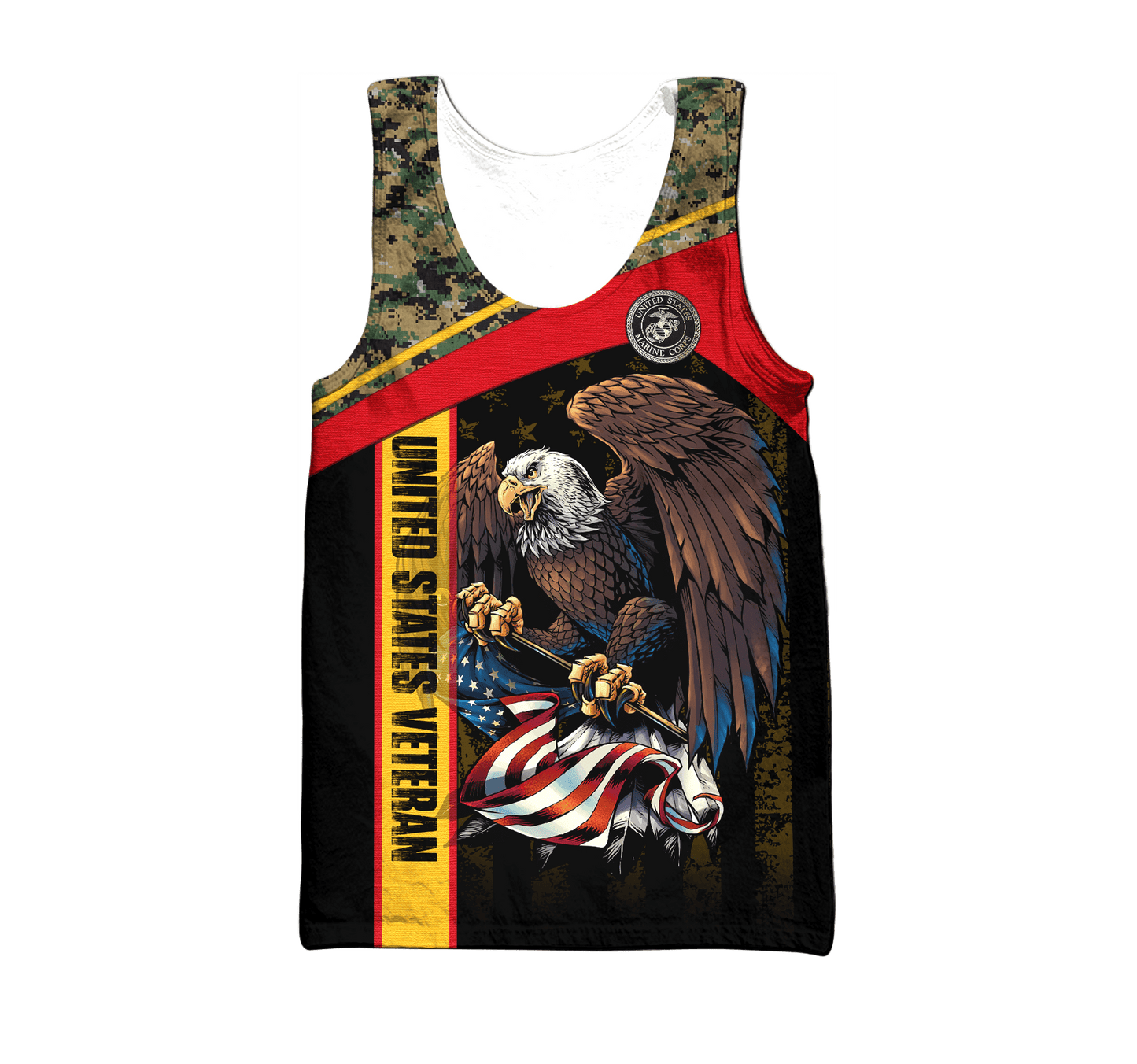 US Marine - American Bald Eagle Flag Unisex Shirts MON04112204-MC , Gifts for veterans, easychoo.com
