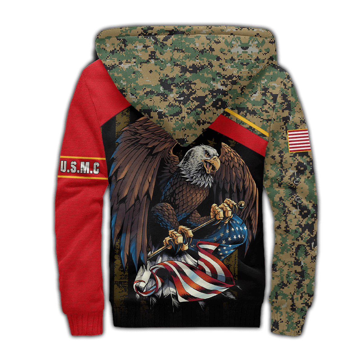 US Marine - American Bald Eagle Flag Unisex Shirts MON04112204-MC , Gifts for veterans, easychoo.com