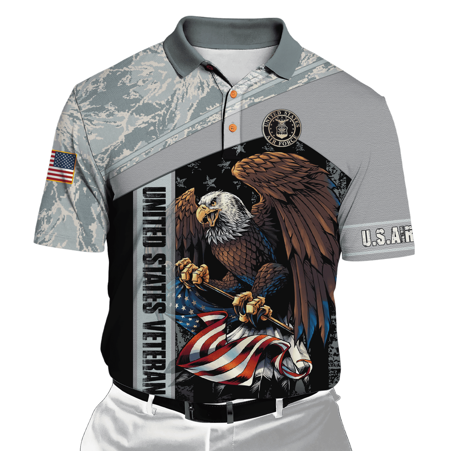 US Air Force - American Bald Eagle Flag All Unisex Shirts MON04112205-AF , Gifts for veterans, easychoo.com