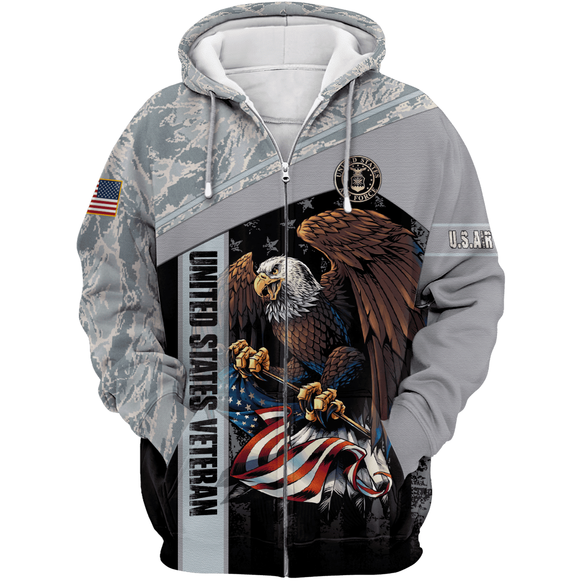 US Air Force - American Bald Eagle Flag All Unisex Shirts MON04112205-AF , Gifts for veterans, easychoo.com