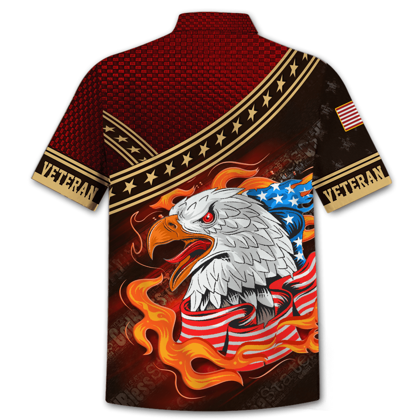 EAGLE AMERICAN FLAG - POLO WITH POCKET , Gifts for veterans
