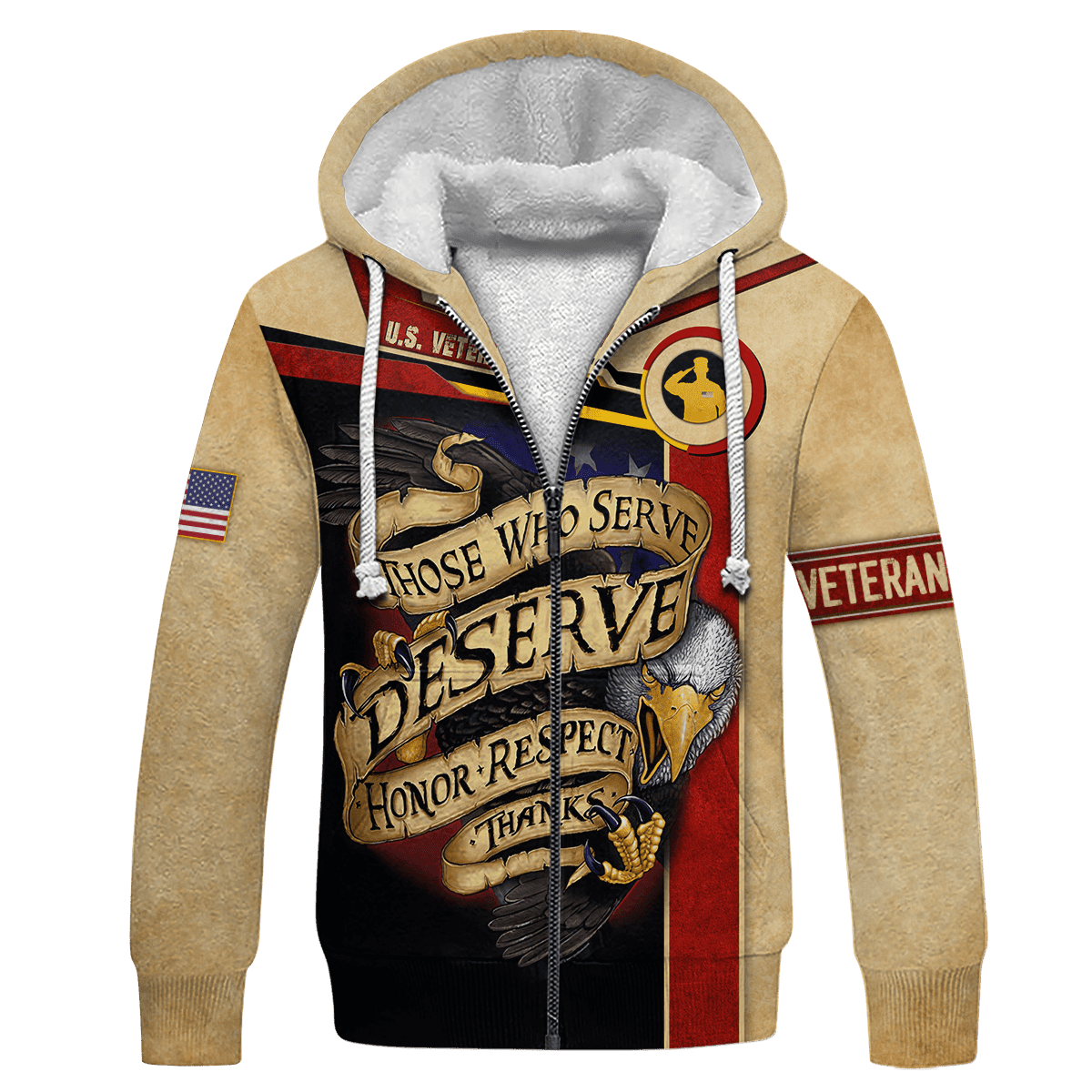 Those Who Serve Deserve Honor Respect Thanks - Polo With Pocket , Gifts for veterans
