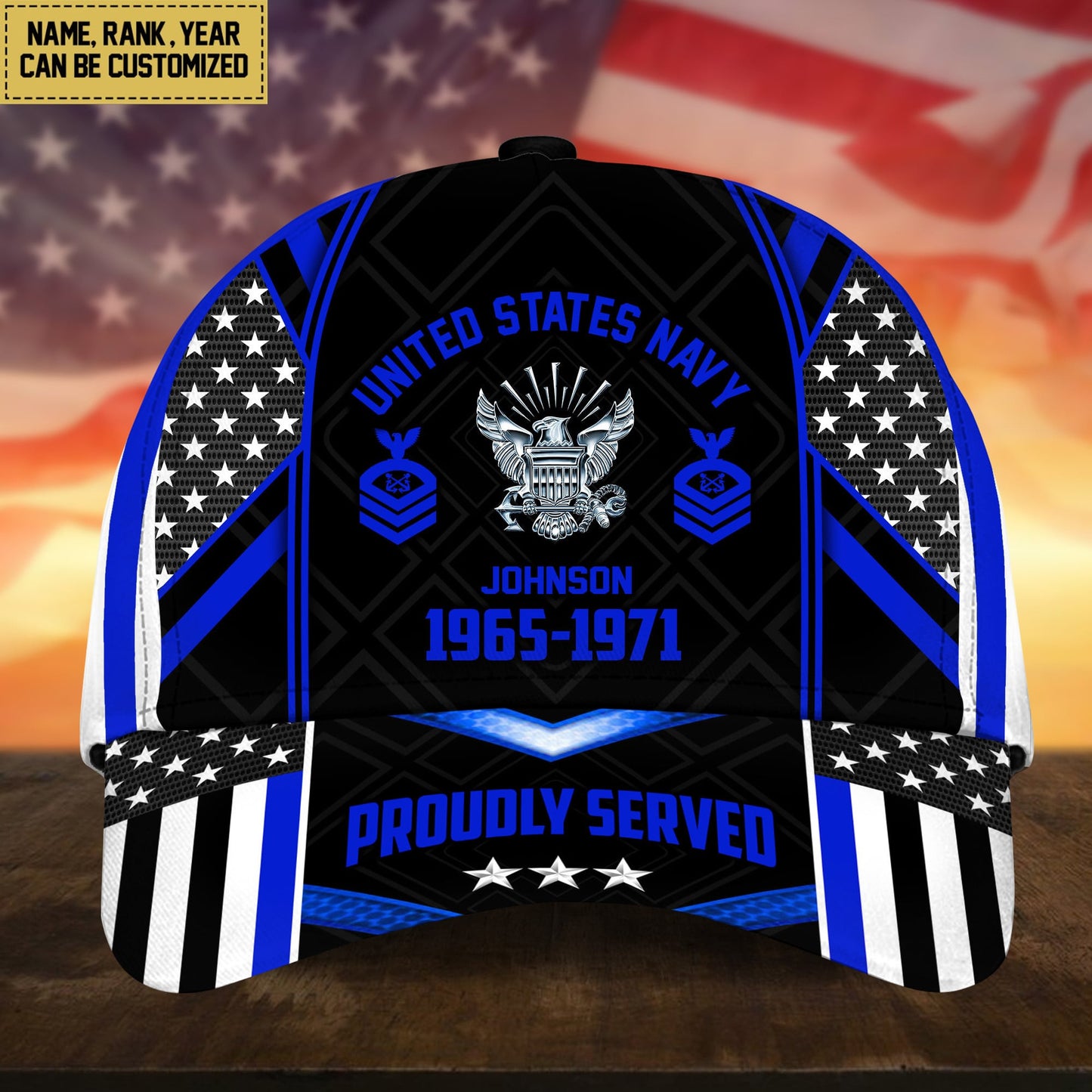 Premium Custom Name, Rank And Years of Service US Veterans Cap huda160802