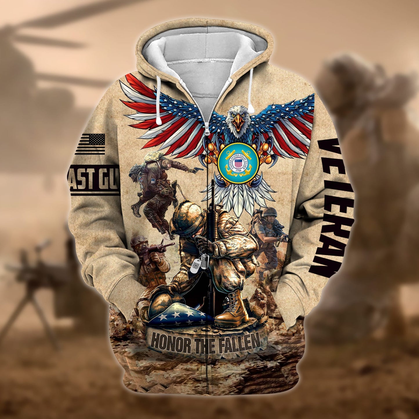 Premium Honoring All Who Served US Veteran Zip Hoodie HB130905, easychoo.com