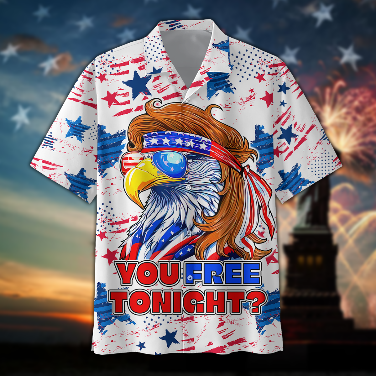 Eagle - Independence Day - Unisex Hawaiian Shirt , Gifts for veterans