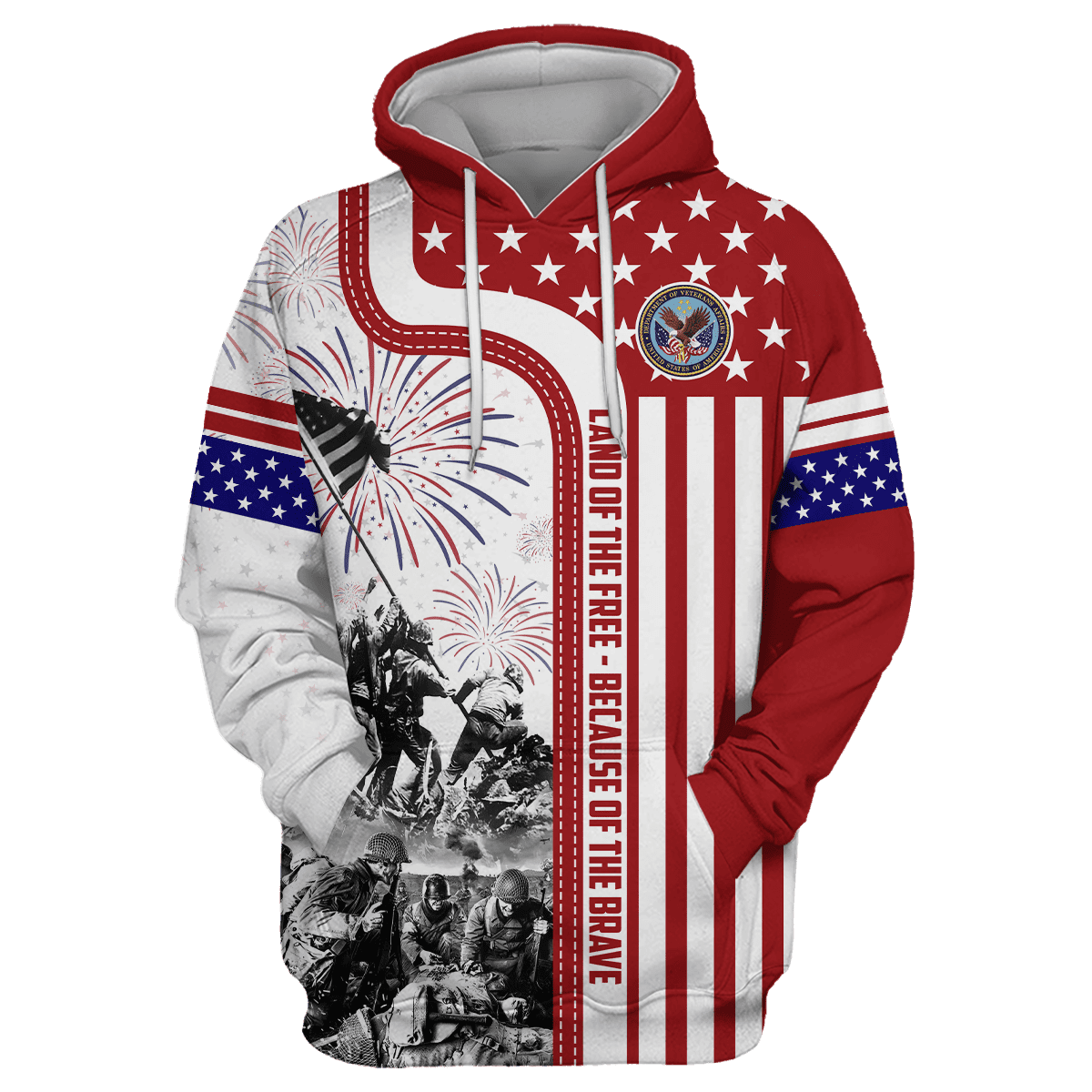Apparel 4TH Of July - Land of the Free Because of the Brave , Gifts for veterans
