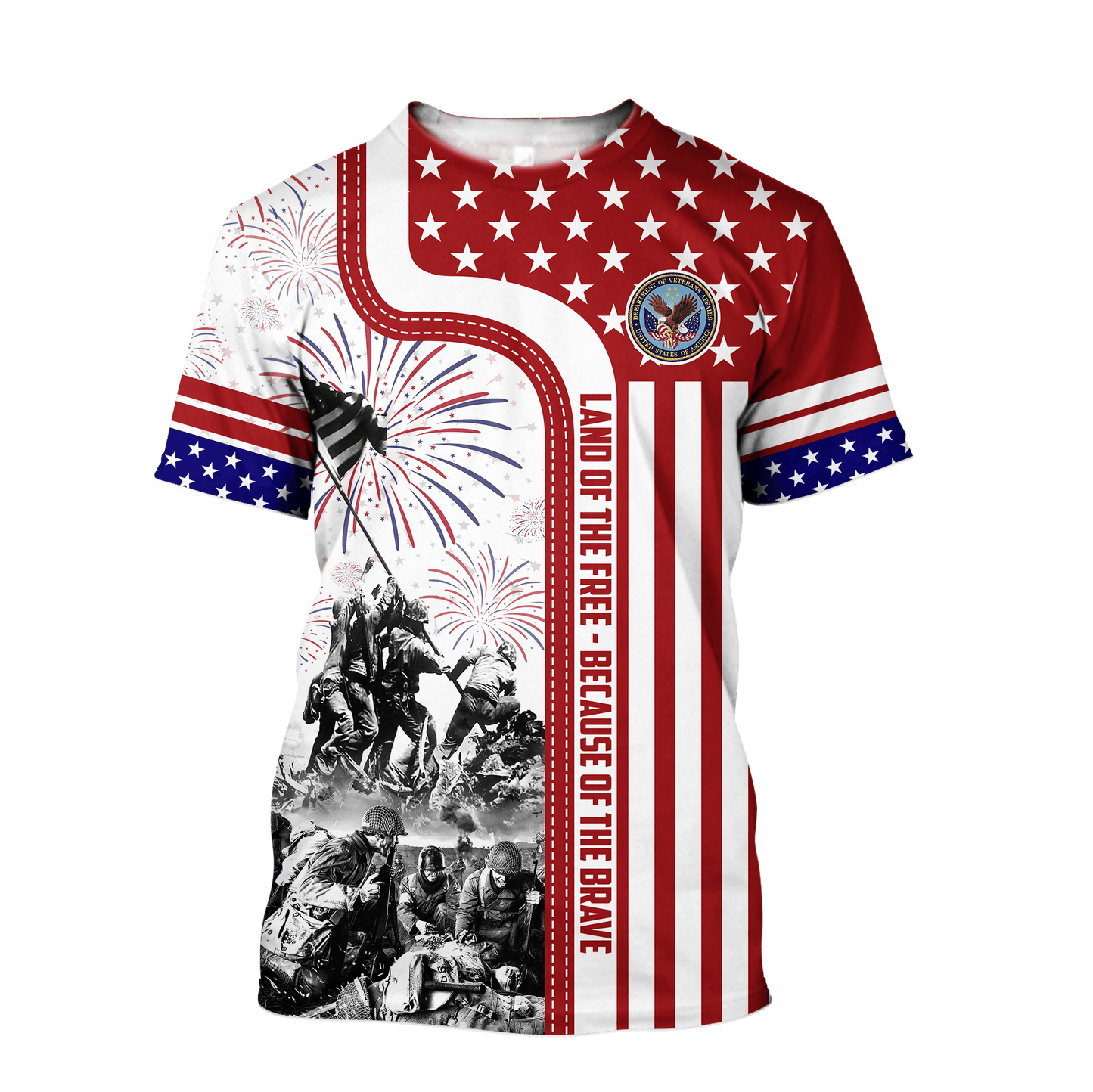 Apparel 4TH Of July - Land of the Free Because of the Brave , Gifts for veterans