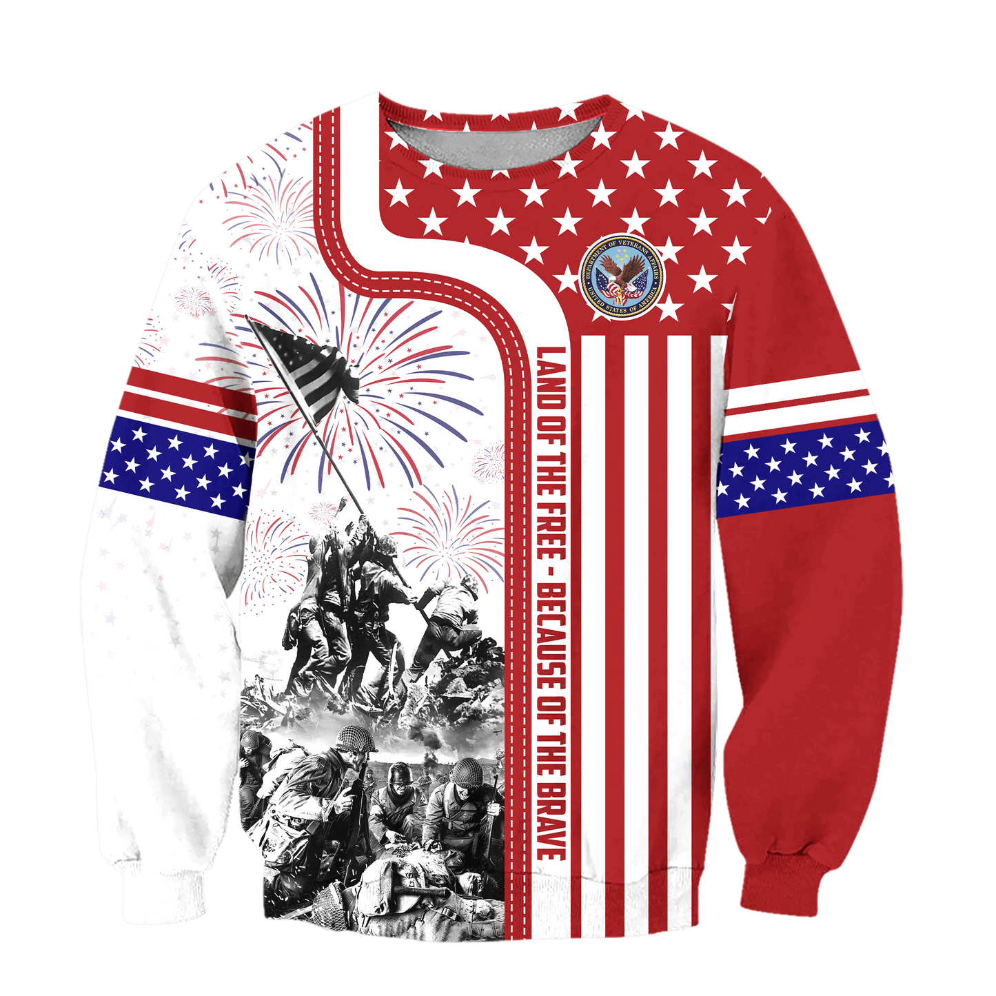 Apparel 4TH Of July - Land of the Free Because of the Brave , Gifts for veterans
