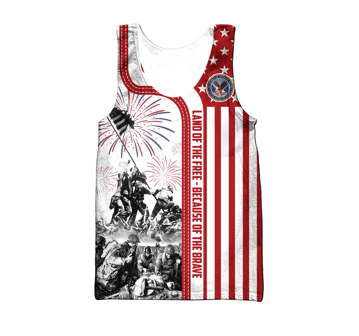Apparel 4TH Of July - Land of the Free Because of the Brave , Gifts for veterans