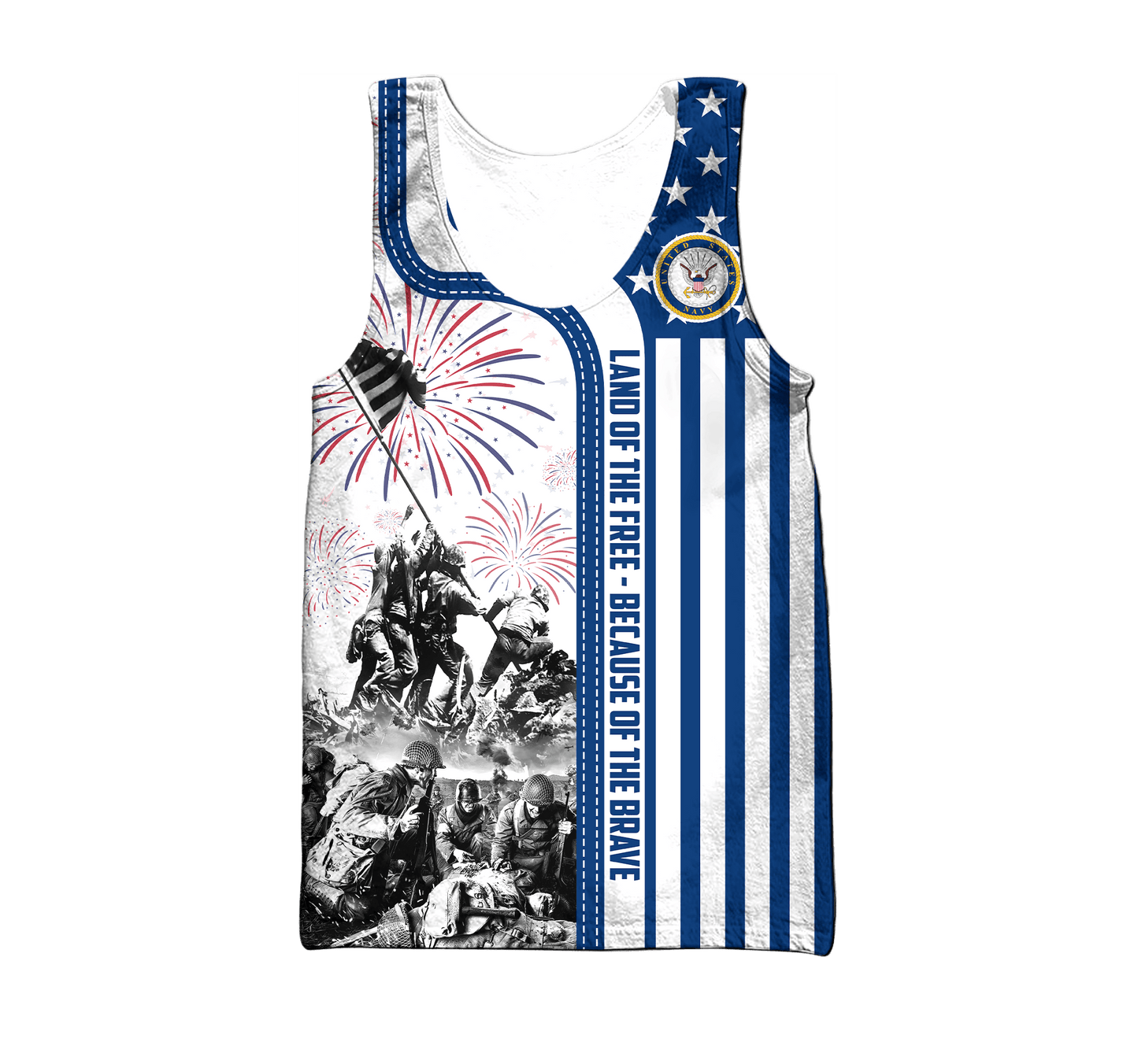 Apparel 4TH Of July - Land of the Free Because of the Brave , Gifts for veterans