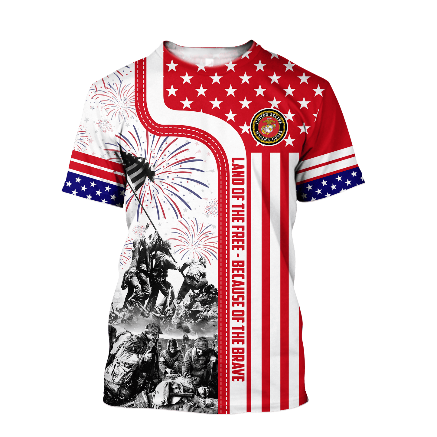 Apparel 4TH Of July - Land of the Free Because of the Brave , Gifts for veterans, easychoo.com