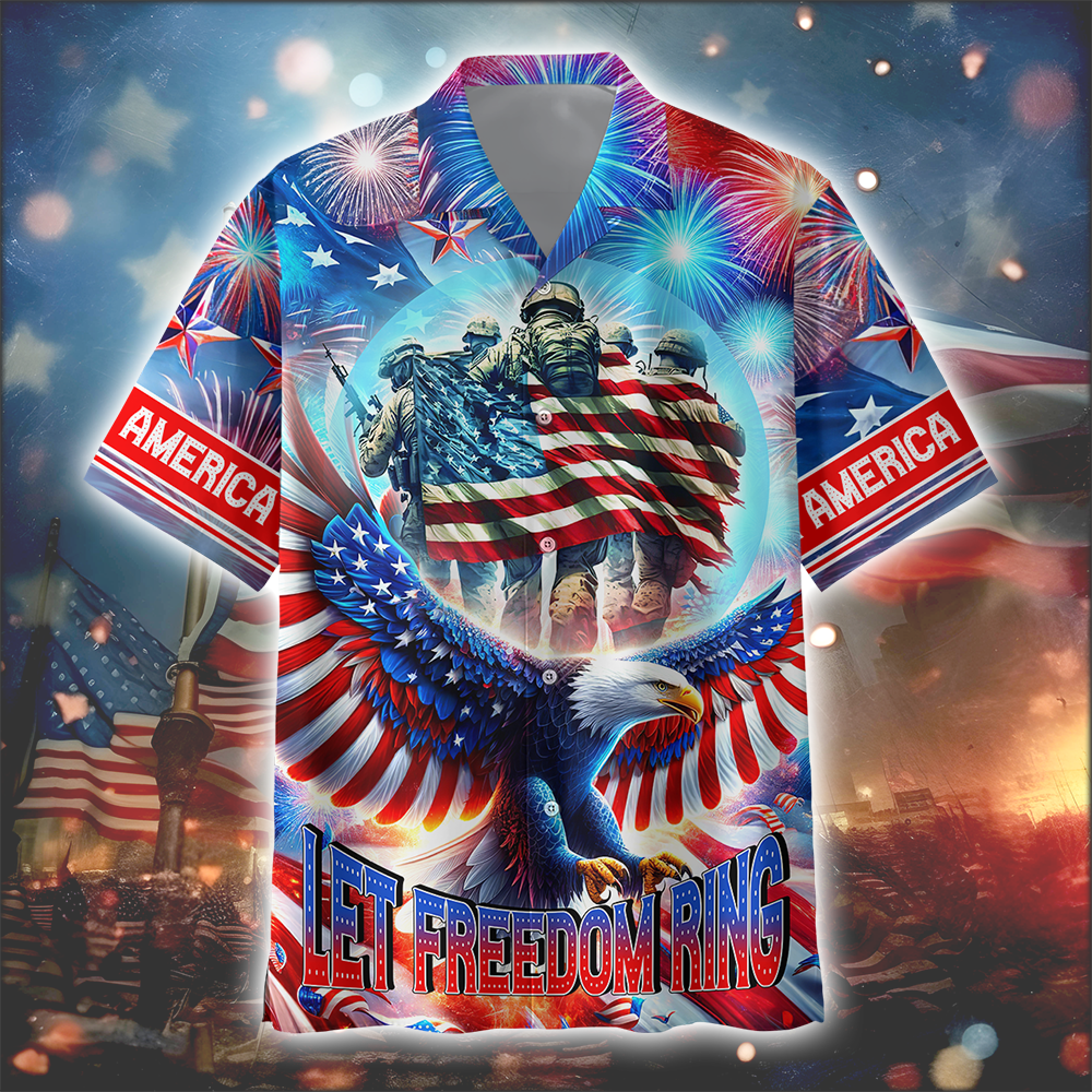 Apparel, Independence Day, Let Freedom Ring - US Veterans Shirts , Gifts for veterans
