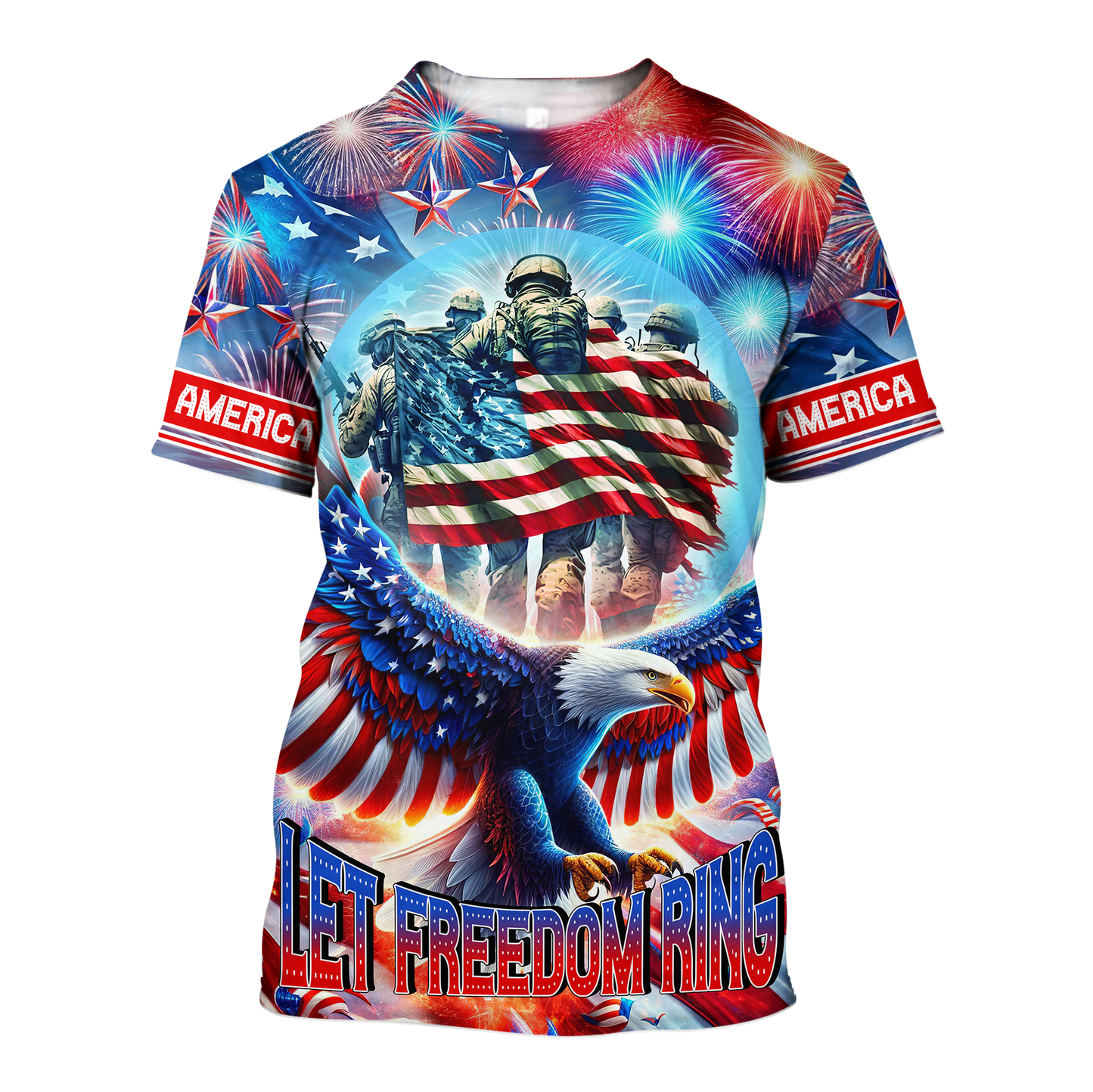 Apparel, Independence Day, Let Freedom Ring - US Veterans Shirts , Gifts for veterans