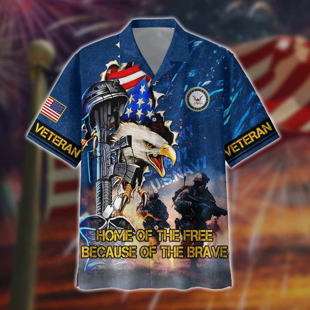 INDEPENDENCE DAY - FREEDOM ALL OVER PRINTS HAWAIIAN SHIRT 2025 , Gifts for veterans