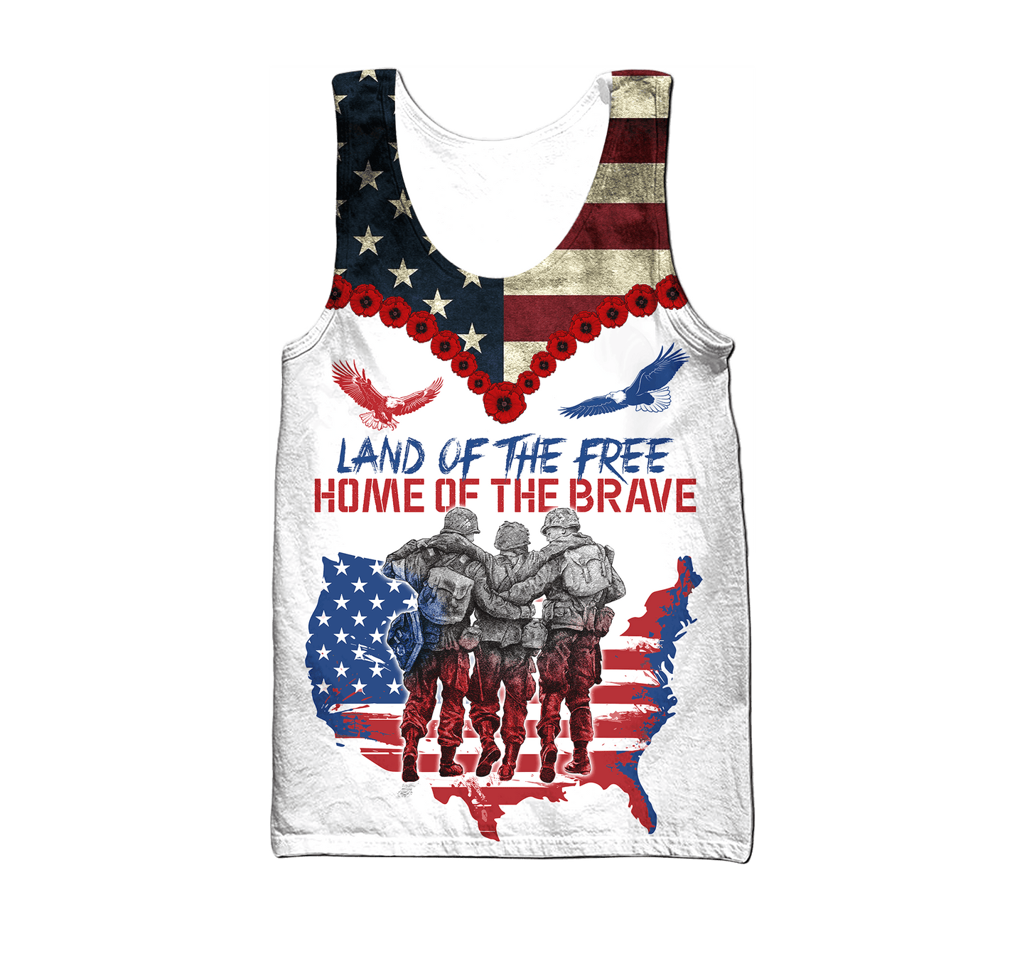 Independence Day, Land Of The Free - US Veterans Shirts , Gifts for veterans