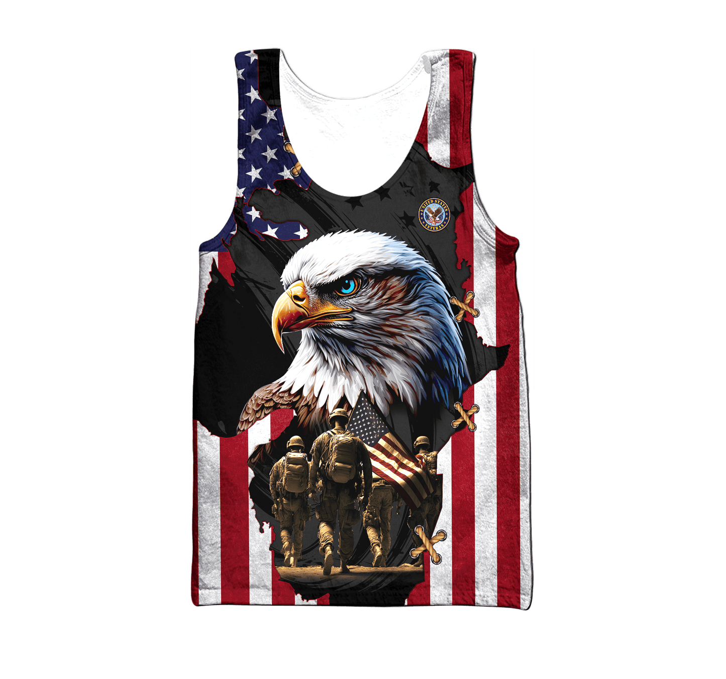 Eagle Blue Eyes With Solider U.S - U.S Veterans Shirts 2024 , Gifts for veterans